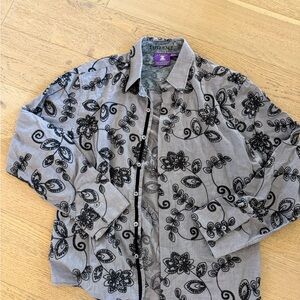 Jordache Gray and Black Patterned Shirt